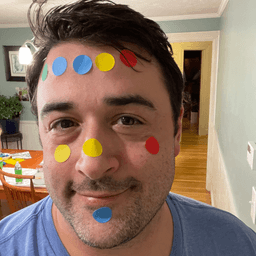 Picture of me with stickers on my face